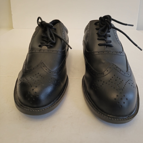 Hush Puppies Professionals Men's Wing Tip Oxford Black Lace up Shoes Size 10.5 - Picture 4 of 16